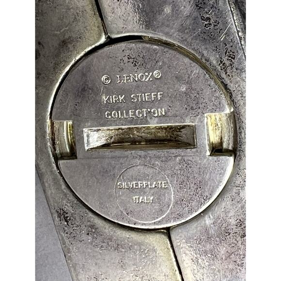 Lenox Kirk Stieff Col. Teddy Bears on Rocking Horse Silverplate Coin Piggy Bank - Picture 5 of 7